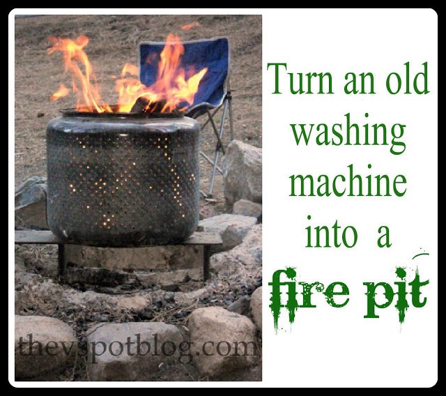 Old Washing Machine Into A Fire Pit, Washing Machine Fire Pit Danger