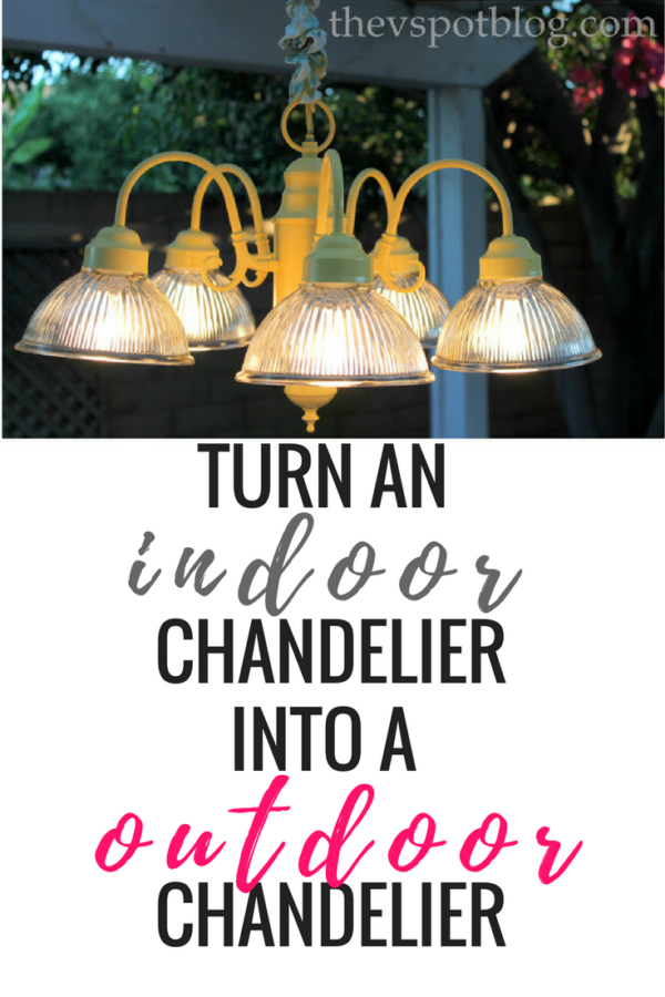 How To Use An Indoor Chandelier Outside, Outdoor Chandelier With Plug In Cord
