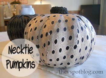 More Pumpkin foolishness…. Necktie Pumpkins