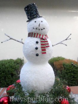 Make a sparkly epsom salt snowman.