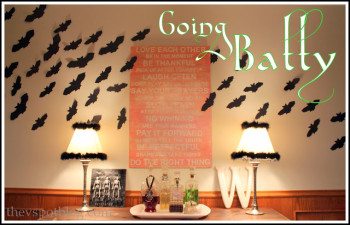 Going Batty: Making over a bare wall for Halloween.