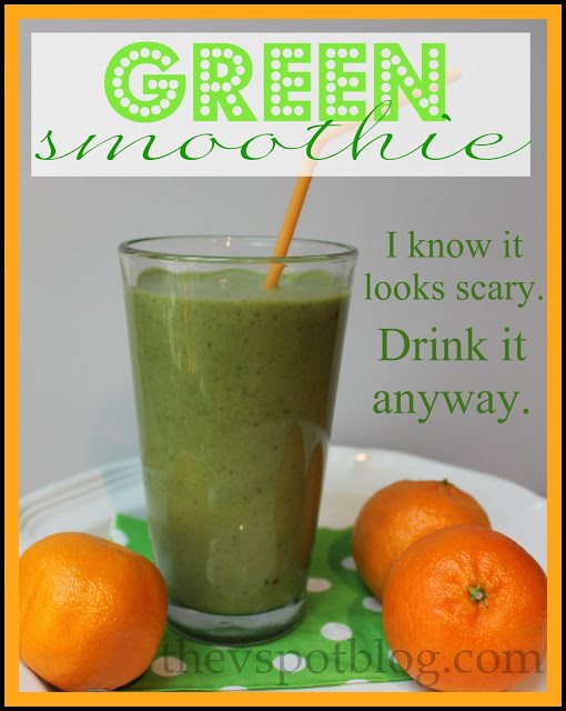 green smoothie, spinach, oranges, healthy