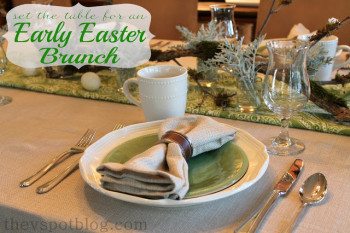 Tablescape ideas for an early Easter Brunch.