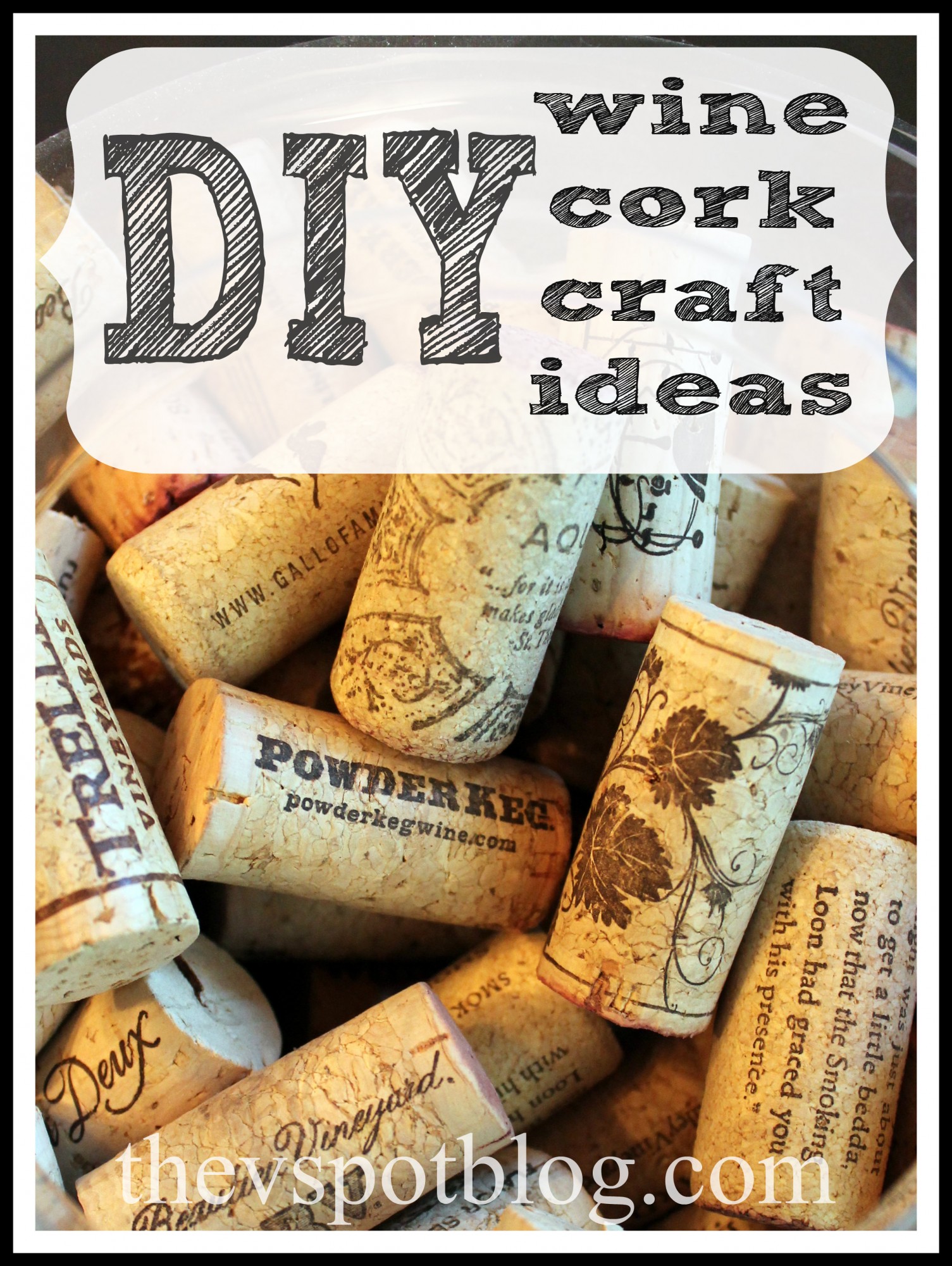 lots of great wine cork projects