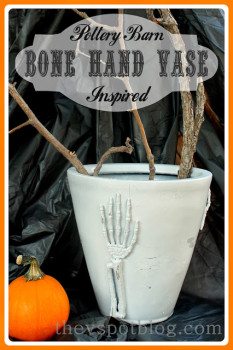 Pottery Barn inspired Bone Hand Skeleton Vase.