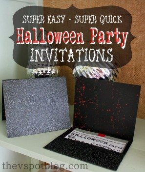 Easy Halloween party invitations.