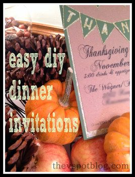 Easy DIY Thanksgiving dinner invitations.
