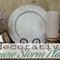 plate, platter, decorative, silver, Christmas, holiday, frosty