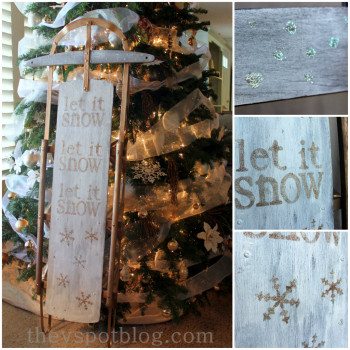 Let It Snow: DIY Glitter Christmas Sled