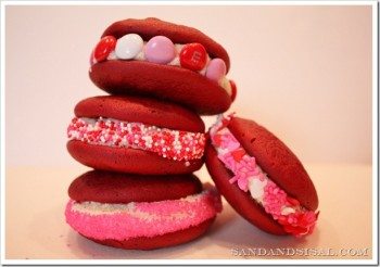 Red Velvet Whoopie Pies for Valentine’s Day
