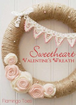 Sweet Valentine’s Wreath from Flamingo Toes.