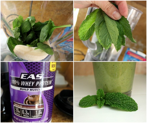 How to make a chocolate mint spinach smoothie.