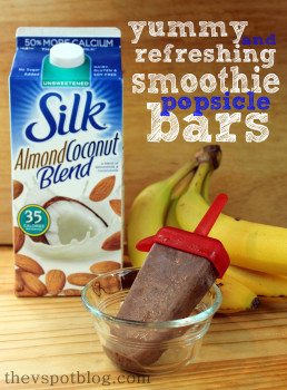Make smoothie popsicles with fruit and Silk® Almond Milk blends.