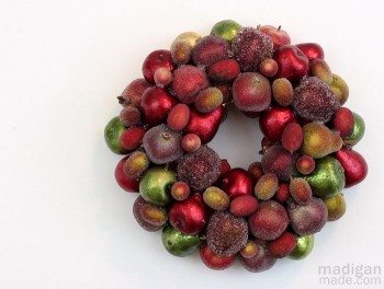 Elegant and Easy Jeweled Fruit Wreath.