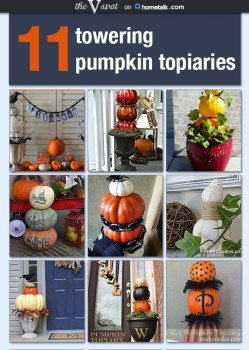 Pumpkin topiaries for Fall and Halloween