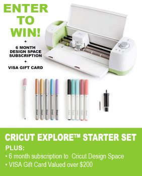 Win a Cricut Explore Bundle and a big ‘ol Visa Gift card!