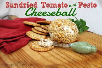 Sundried Tomato and Pesto Cheeseball Recipe. Easy and Yummy!