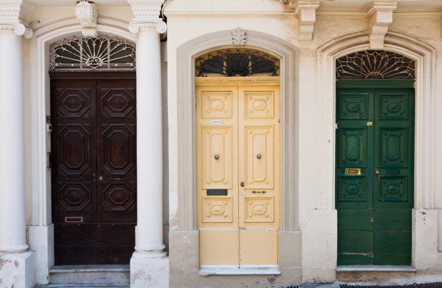 Bold colors for front doors