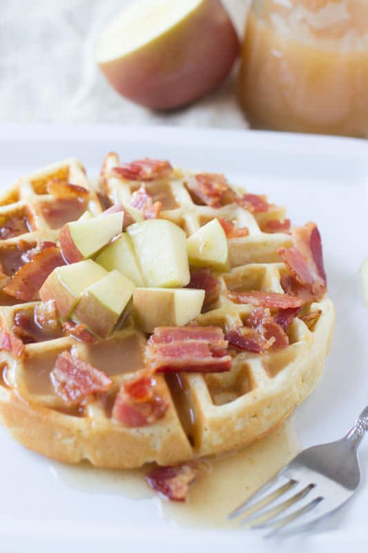 15 - Sweet Basil - Apple Bacon Waffles with Cider Syrup