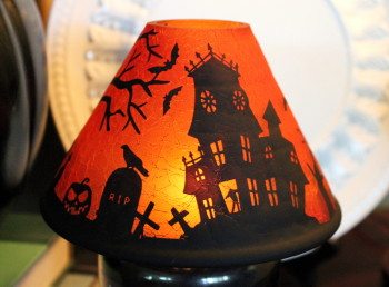 Halloween decor: setting the scene with candles.