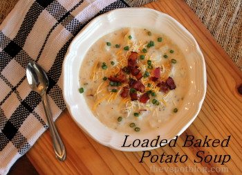 Yummy, creamy loaded baked potato soup (and a lighter alternative)