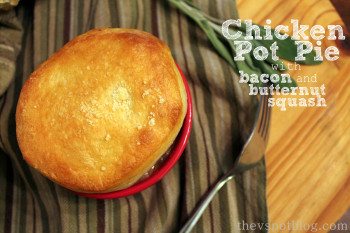 Chicken Pot Pies with Bacon and Butternut Squash – perfect fall flavor