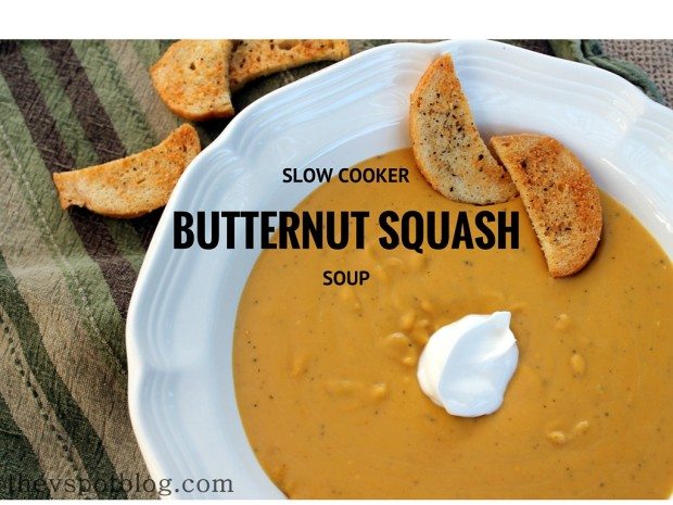 Slow Cooker Butternut Squash Soup from The V Spot