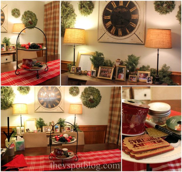 Christmas dining room decor