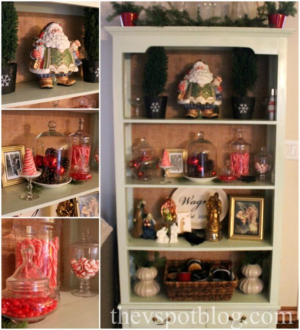 holiday decor using red candy